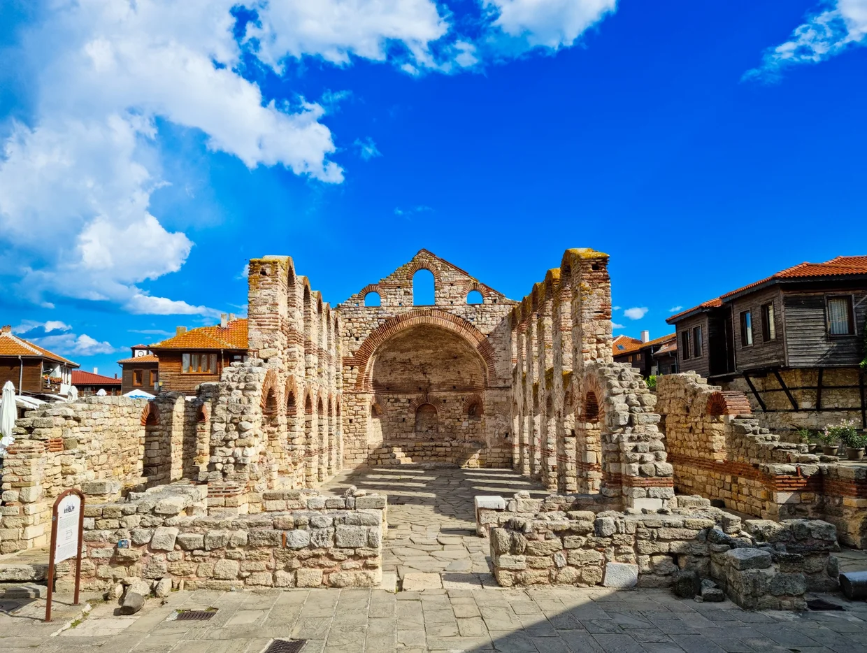 The ruins of the Church of Saint Sophia in Nessebar's Old Town
