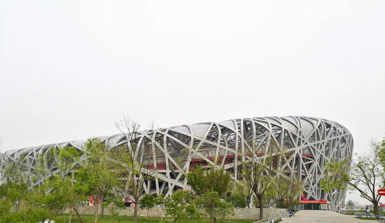 The Bird's Nest Olympic Stadium in Beijing