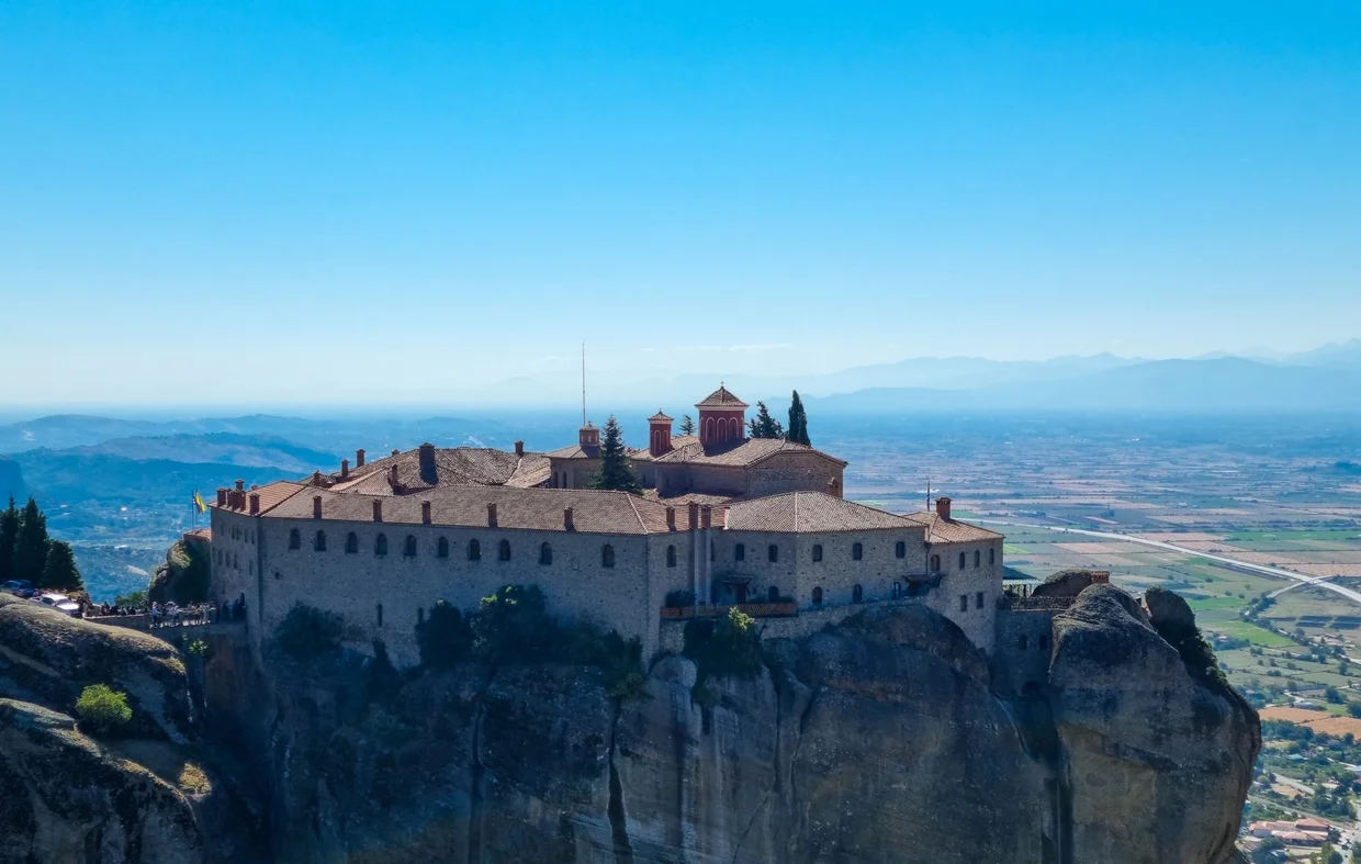 Saint Stephen's Monastery, a large rectangular building on a flat cliff
