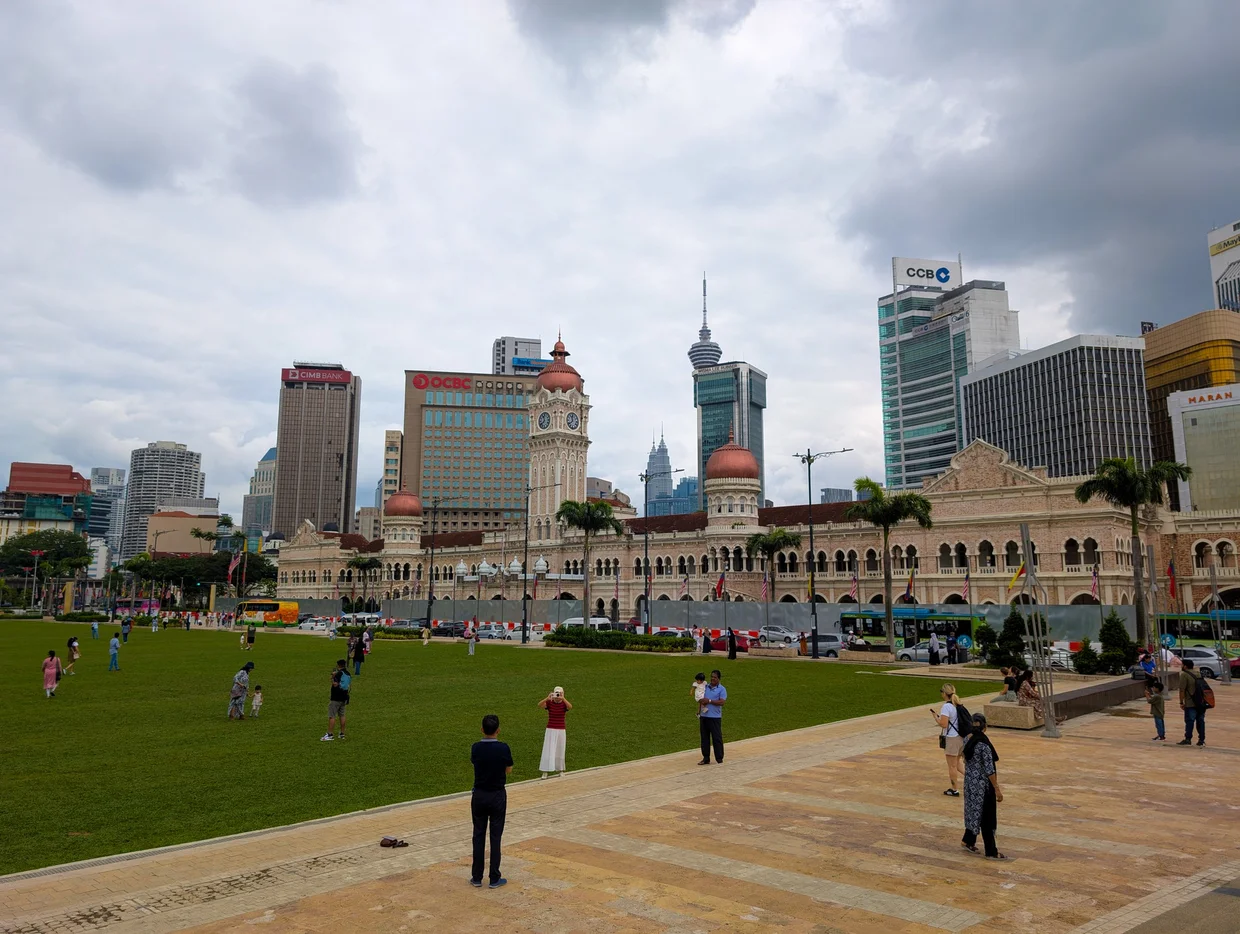 Merdeka Square with the Sultan Abdul Samad Building and Kuala Lumpur skyline