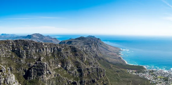 The Twelve Apostles mountain range and Atlantic coastline from Table Mountain