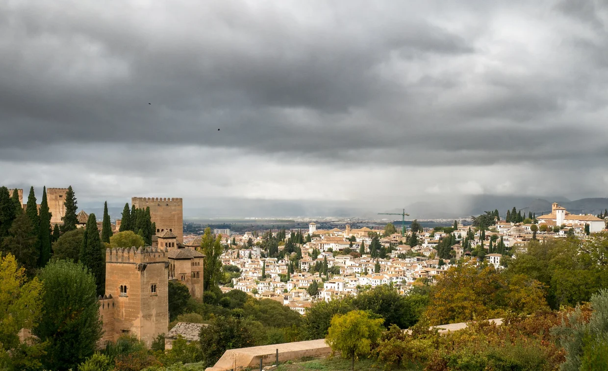 The Alhambra towers and the Albaicin beyond
