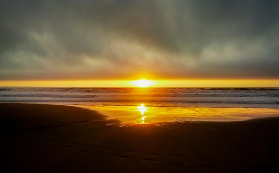 Sunset on the Atlantic coast