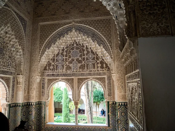 Intricate Nasrid Palace carvings