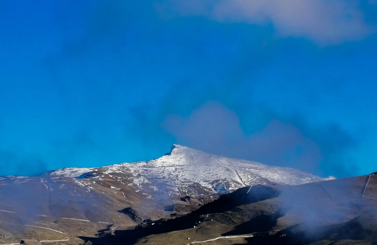 Snow on the Sierra Nevada peaks