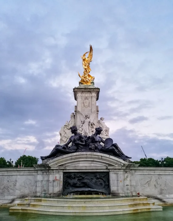 The Victoria Memorial with its golden winged Victory angel