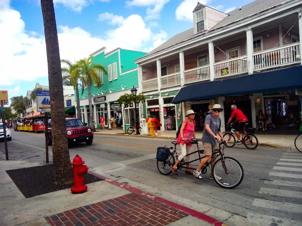 Tandem cycling in Key West