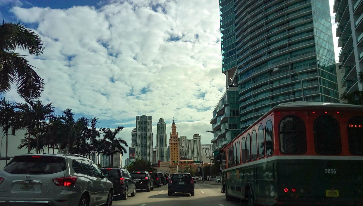 Biscayne Bay panorama with the Miami skyline
